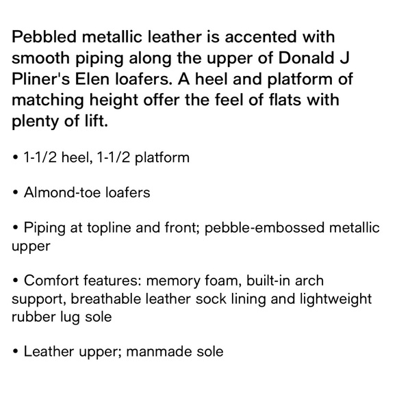 EUC Donald J. Pliner Elen Loafer, Size 8M - Picture 8 of 10